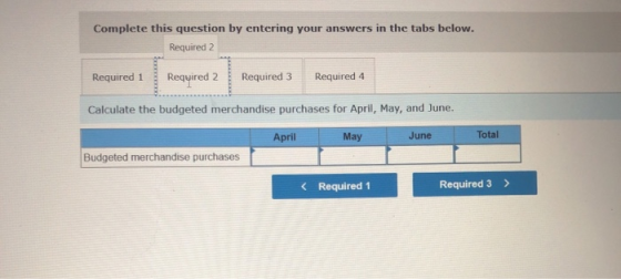 Complete this question by entering your answers in the tabs below. Required 2 Required 1 Required 2 Required 3 Required 4 Cal