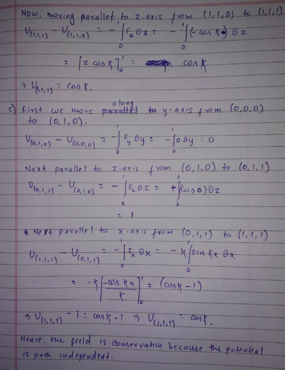 1,1,0 t, t) to toya to (o, 1,0) (o,0,0) Next parallel to z-4x1 181 Hence, thi ttlo Couser vative becaure te potnhal ph inol e