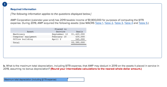 Required information [The following information applies to the questions displayed below.] AMP Corporation (calendar-year-end