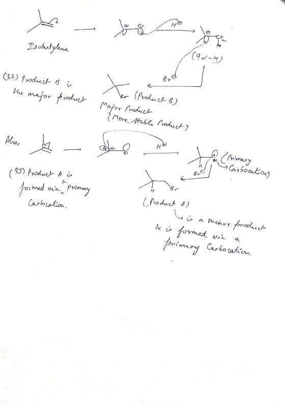 Dsobutylene / (96-4) B26 (32) Product B i - the major product er (Product B) Major Product (More stable Products Also, a - al