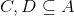 C,D\subseteq A