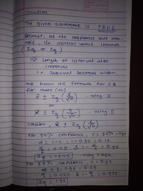 PAG う0lubion iven s lotrment is TRUE or t Longsb of in i nomea ses e Interrvo becomes wider for mean ( uinaZ Or s1n o.gs ,oon pidan c : ex = 1-0-95 20.05 ° 2
