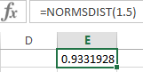 fic
=NORMSDIST(1.5)
0.9331928)
