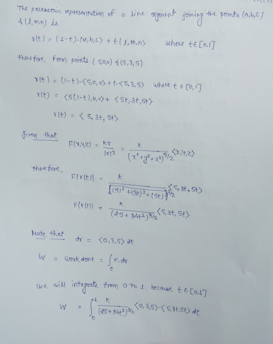 representation of a line segment joining the points (a,b,c) & (l, min) is rlt) = 12-t).(a,b,c) +tuminy where te [0,1] therefo