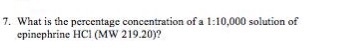 What is the percentage concentration of a 1:10,000