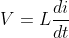 V=L \frac{di}{dt}