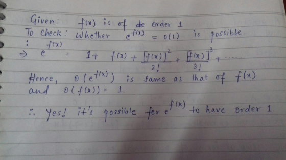 ven (21) ; ot de Order 0(1 is PosSible = (x)」 キー 咩 f(x) 1 ence, (e is Jame as th at Yes! it POsrible for e to have rder 1