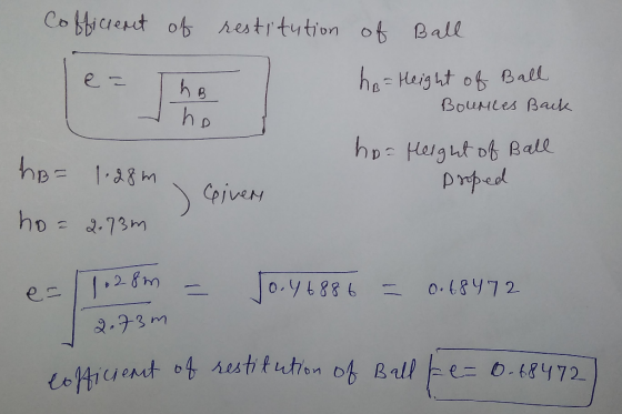 ob 人es tl.tution ob ha= Height of BaLL e.0 ho J.73m 1cs