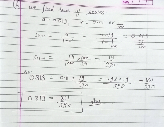 Date i we find sum a=0.019 a series. r = 0.01 or I too sum= 0.019 O olg e = get gg 100 OA 390.813 = 0.87 496 5.793.719 = 346