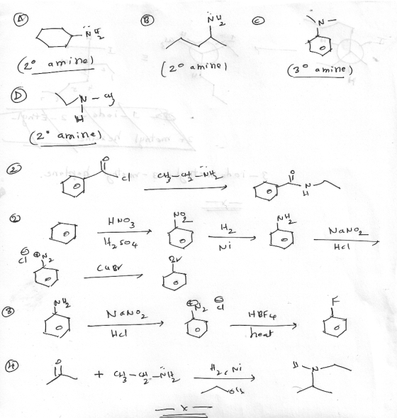 amine) 20 aminel (3° a mine ) у - (2° amine) an patams Фо. 4-я се о 21 нрог КИ NaNO2 Hal Cabr NaNo2 HBF 4 Hal ® учай, че ΣΝ,