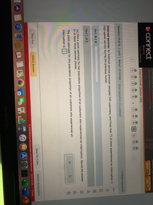 EIdneltS UIOUiotIUU connect IORTA, T Essential Statistics Enhanced, 2d Ed Help ? IMATH Hosted by AS Corp eBook Copy of CH #7
