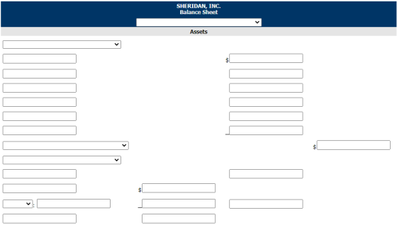 SHERIDAN, INC. Balance Sheet Assets $ $