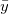 \small \bar{y}