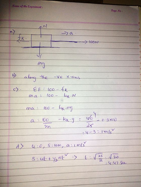 Name of the Experiment age No: 시 mo ing ds on