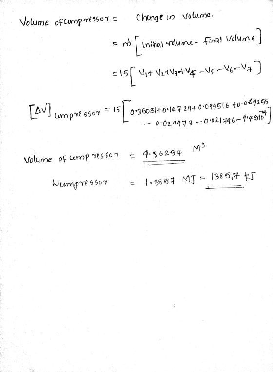 Volume of compressora Change in volume = in initial rolume- final volume] 515[ Wit Vet Vzut Ves -V5-V6 V7 [av] cump compresso