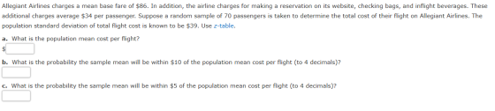 Allegiant Airlines charges a mean base fare of $86. In addition, the airline charges for making a reservation on its website,