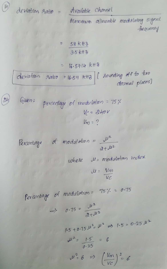CJA deviation ratio = Available Channel Maximum allowable onodillating signal frequency 58 kH3 3.5kHz deviation ratio 16.5714