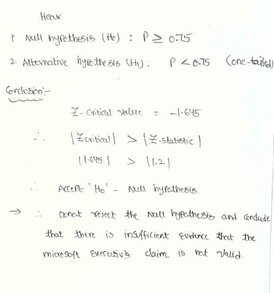 HeaN Null hyothesis (ito) P 0-15 Cone-tailes) 2 Altevnative hyo the sie (H Cordoson Z-critical lue -645 | Zcxitice!] > {Z-sta