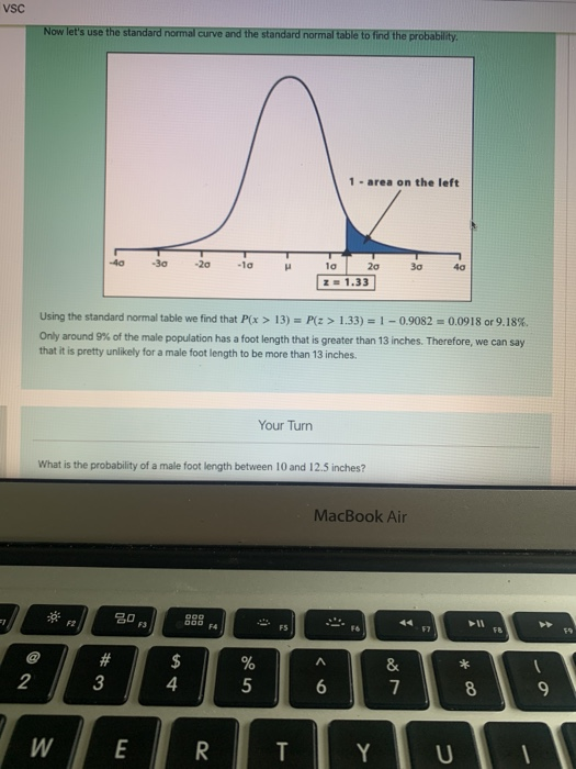 VSC Now lets use the standard normal curve and the standard normal table to find the probability 1 - area on the left -30 -2