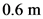 0.6 m
