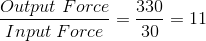 Output Force 330 Input Force 3011