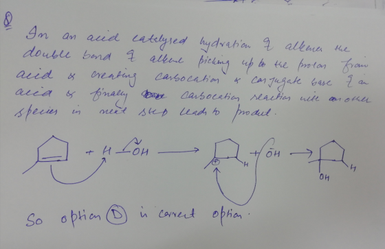 SM an accd atelysed hydvahan alkaa e double bond allal biclmg eep to tebrotan Gra erestng Carbo eahion nayD arsocahan eacHa u