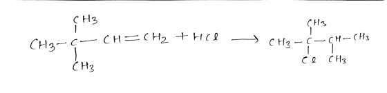 С Нз 1 CH CH2 +HCQ С — сн-СНз C H3 CH3 CH3 C 2 CH3