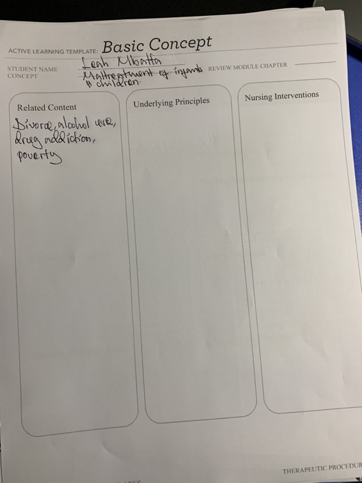EMPLATE: Basic Concept ACTIVE LEARNING TEMPLATE: Basic Leah Mbatta STUDENT NAME CONCEPT attentement of intends REVIEW MODULE