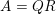 \small A=QR