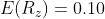 E( R.) = 0.10