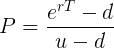 P= et – d 4 - d