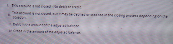 1. This account is not closes. No desk or credit This account is no closed, but it may be detesorerested in the closing proce