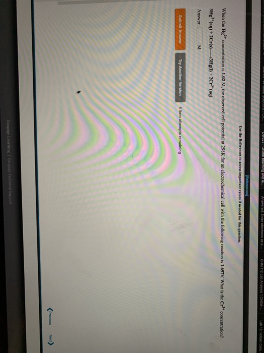DU JURIS UL UWLV2 Unter and le.. Answered: Enter electrons as . CHM 112 Lab Analysis 1 CHEM Lab 13: Voltaic Cels- [References