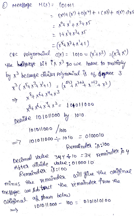 to be halue to multiply by x3 8 Delude 101011000 by 1010. 344410 -34 remainder 04 After divide value: 01000 16. minus the rem