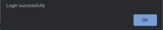 Login successfully OK
