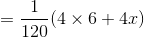 =\frac{1}{120}(4\times 6+4x)