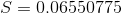 S=0.06550775