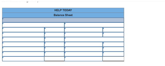 HELP TODAY Balance Sheet