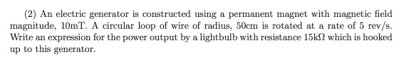 An electric generator is constructed using a perma