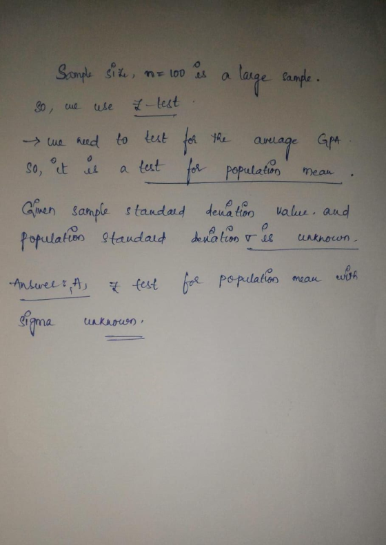 sav , m 100 LL a lage. Co.mpe so, due a test population mean so,et oi a test populat-n mean en Sampe standad deua tino Valus and