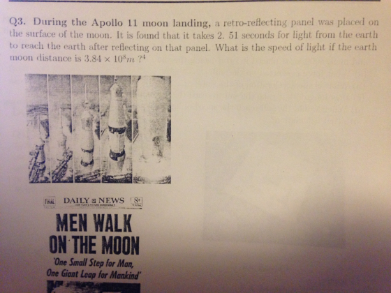 During the Apollo 11 moon landing, a retro-reflect