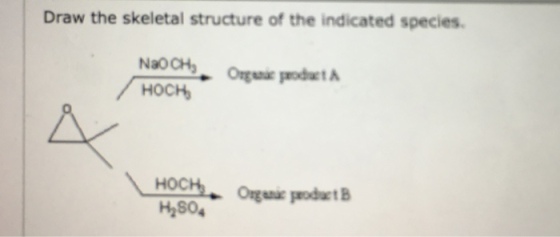 Draw the skeletal structure of the indicated species. HOCH HoC H2S04