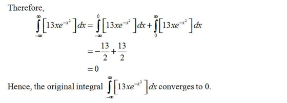 Therefore, 13 13 Hence, the original integral 13xdx converges to 0