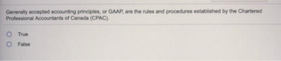 Generally accepted accounting principles, or GAAP, are the rules and procedures established by the Chartered Professional Acc