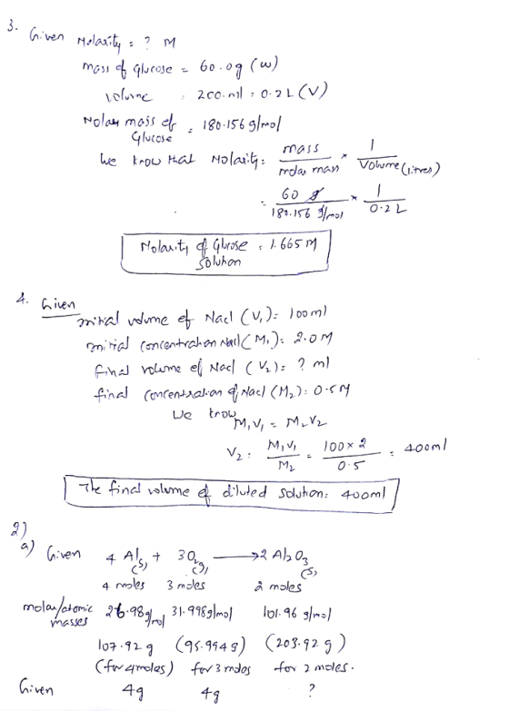 Volv、ne 2co.nl: O.? L (V mass m(e rola rnay Volme uhon ven ndl volume vem CDy a moles mASCs 07 .92 g (%914 g) (203.92g) en 4