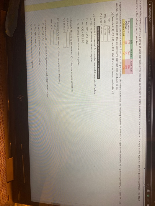 webassign.net web/Student/Assignment Responses/submit/dep=24152373&tagsauto save question374945,11 In a sales effectiveness s