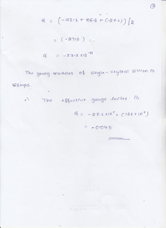 The heyung nodulus o singie - crystal srircon e younc mbdulun 68Mipa 。. The effective gauge facto ǐes ニー0.045