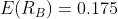 E(Re) = 0.175