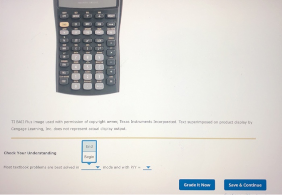 OT 7 9 5 CHE 0 TI BAII Plus image used with permission of copyright owner, Texas Instruments Incorporated. Text superimposed