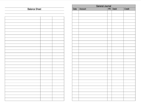 General Journal PR Debit Balance Sheet Date Account Credit